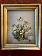 Stereographic Oil Painting of "VIOLETS" on Layered Glass Signed Edmond J Nogar for sale  Shipping to South Africa