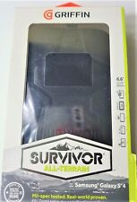 New GRIFFIN Survivor Samsung Galaxy S4 Black Case w Screen Protector & Belt Clip, used for sale  Shipping to South Africa