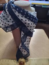 Navy white polka for sale  WAKEFIELD