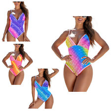 Macacão feminino verão bodysuit banho roupa de praia fantasia estampa mergulho comprar usado  Enviando para Brazil