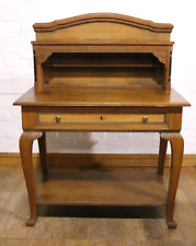 Antique Danish rustic Oak 2 tier console side table - washstand for sale  Shipping to South Africa