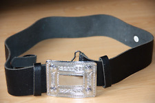 Leather belt chrome for sale  LARGS