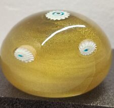 gold glass paperweight for sale  TELFORD