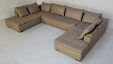Mint condition - Huge BoConcept Mezzo 'U' shape sofa, Beige Leather, RRP £14K+ for sale  NELSON