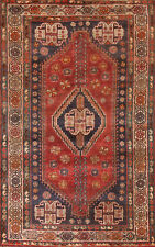 Tapete tradicional Abadeh geométrico vermelho/marfim semi-antigo 5x8 feito à mão comprar usado  Enviando para Brazil