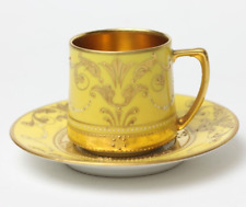 Usado, Xícara e pires antigos alemães Fraureuth Dresden porcelana Demitasse miniatura comprar usado  Enviando para Brazil