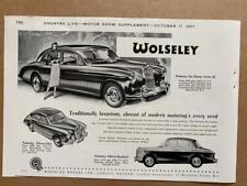 Advert 1957 wolseley for sale  UK