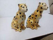 Leopards pair ceramic for sale  SHREWSBURY