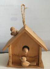 Vintage Wooden Chirping Bird Birdhouse Ornament Battery-Powered for sale  Tucson