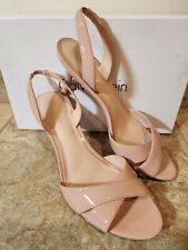 Calvin Klein | Sapatos de Salto Feminino Lucette Couro Patente Rosa Poeirento Tamanho 7,5 M  comprar usado  Enviando para Brazil