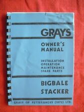 Grays owner manual for sale  HIGH PEAK
