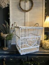 Rustic white wicker for sale  Shipping to Ireland