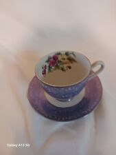 Vintage Lavender Tea Cup and Saucer with Gold Trim for sale  Shipping to South Africa