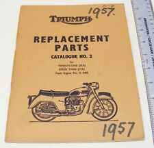 Triumph parts catalogue for sale  ST. LEONARDS-ON-SEA