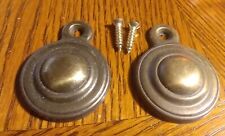 ANTIQUE BRASS BED BOLT COVERS - SET OF TWO WITH SCREWS for sale  Shipping to South Africa