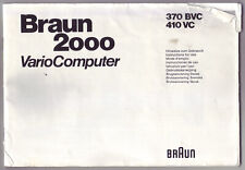 Bedienungsanleitung braun 2000 gebraucht kaufen  Berlin