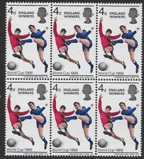 Bloque de 6 ganadores de la Copa del Mundo de Inglaterra 1966 excelente sin montar como nuevo. Reino Unido sin correo segunda mano  Embacar hacia Argentina