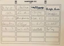 Cricket hampshire autographs for sale  BUSHEY
