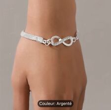 Bracelet infini argenté d'occasion  France