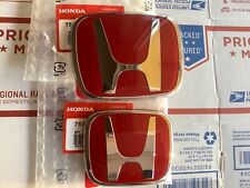 Conjunto de 2 peças Honda Fit GE 09 - 13 JDM vermelho H dianteiro traseiro tipo R logotipo emblema grade  comprar usado  Enviando para Brazil