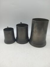 Antique Set Of 3 Pewter Tankards for sale  Shipping to South Africa