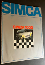 simca 1000 d'occasion  Expédié en Belgium