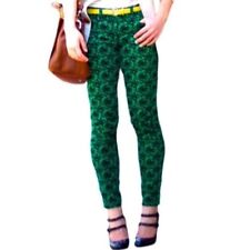 Usado, Pantalones de pana ajustados al tobillo J.Crew Toothpick verde negro estampado arco talla 27 segunda mano  Embacar hacia Argentina