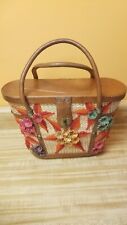 bag oval tote leather woven for sale  Goshen