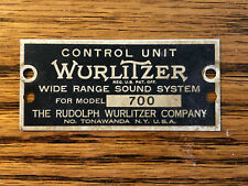 Original Wurlitzer Model Tag for Model 700 for sale  Shipping to Canada