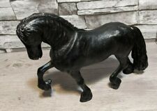 LEIA 8" de altura brinquedo frísio preto modelo cavalo garanhão boneco, Breyer? comprar usado  Enviando para Brazil