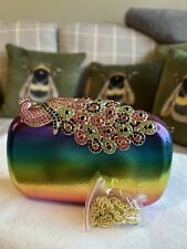 Rainbow peacock clutch for sale  NORWICH