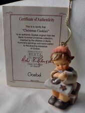 "CHRISTMAS COOKIES " 1997 COA Berta Hummel Goebel Christmas Ornament for sale  ABERYSTWYTH