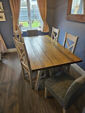 Solid wood dinning for sale  STOKE-ON-TRENT