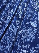 navy curtains cotton blue for sale  LEDBURY