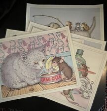 "5 manteles individuales de colección Jareckie House Mouse 3 imágenes diferentes gatos perros ratones de baño 14x18""" segunda mano  Embacar hacia Argentina