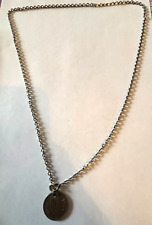 Silver metal chain necklace with Irish 1 Shilling Coin Pendant for sale  Shipping to South Africa