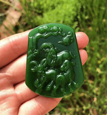 Collar colgante de jade verde natural Sanyang Kaitai amuleto Sanyang Kaitai nuevo segunda mano  Embacar hacia Mexico