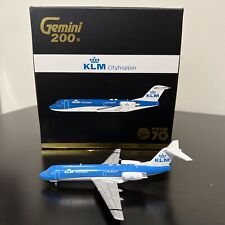  1:200 Gemini KLM cityhopper Fokker F70 PH-KZU New Livery, used for sale  Shipping to South Africa
