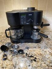 Krups 867 Cafe Bistro 4 Cup Espresso Machine And 10 Cup Coffee Maker Combo Works for sale  Shipping to South Africa
