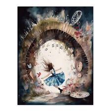 Alice wonderland watercolour for sale  EDINBURGH