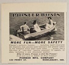 Barcos de alumínio 1954 impressos Ad Pioneer feitos em Middlebury, Indiana comprar usado  Enviando para Brazil
