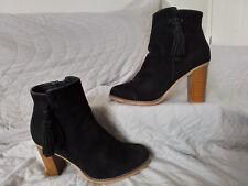 Atmosphere Black Suede Leather High Heel Ankle Boots Size UK7/EU41/US9 for sale  Shipping to South Africa