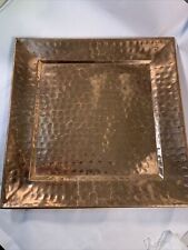 Hammered Square Solid Pure Copper Tray Plate Serveware Tableware, 13.75” for sale  Shipping to South Africa
