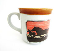 Usado, caneca de café vintage otagiri gibson cartões correndo cavalos mustangs Japão comprar usado  Enviando para Brazil