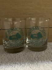 Michigan State University Whiskey/Rocks Glass - Set Of 2, used for sale  Shipping to South Africa