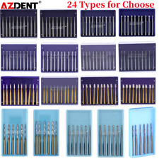 AZDENT Dental FG Tungsten Carbide Burs Dills Round Type For High Speed Handpiece for sale  Shipping to South Africa