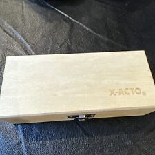 Juego de cuchillos X-Acto en caja de madera contenedor herramienta de artesanía de madera segunda mano  Embacar hacia Argentina