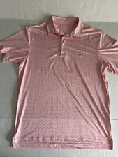Usado, Camisa polo de golf Vineyard Vines Performance para hombre M rosa estampados geométricos en todas partes segunda mano  Embacar hacia Argentina