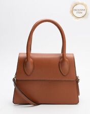 Grainy Leather Mini Handbag Brown Detachable Strap Made in Italy for sale  Shipping to South Africa