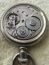WALTHAM CRESCENT STREET 18s -21j OPEN FACE POCKET WATCH-HARD CHARGER-SMOOTH, used for sale  Shipping to South Africa